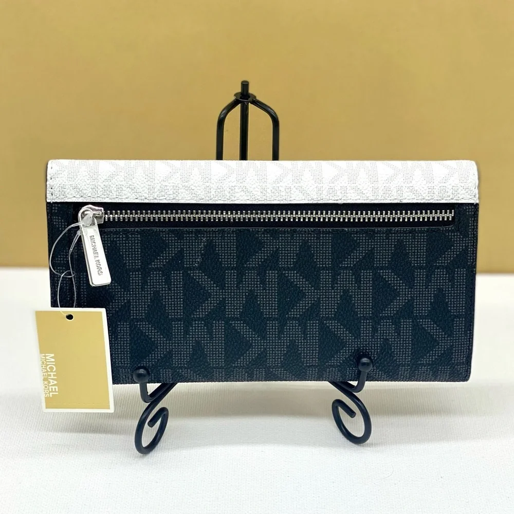 Michael Kors Jet Set Large Signature Logo TriFold Wallet